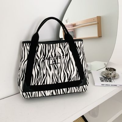 Custom Logo Reise Polyester Frauen Schulter Leinwand Strandtasche für Shopping und Freizeit