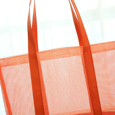 Polyester Hauptmaterial Custom Ultraleicht Großes Personalisiertes Strandnetz Tote Tasche