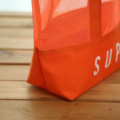 Polyester Hauptmaterial Custom Ultraleicht Großes Personalisiertes Strandnetz Tote Tasche