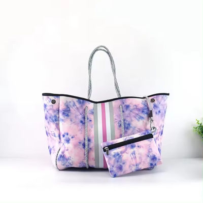 Benutzerdefiniertes Logo Akzeptiert Neopren-Strandtasche Handtasche für Frauen Perforationsdesign