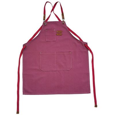 Tägliches Leben Koch Arbeit und Gebrauchsvorhang Custom Logo Baumwolle Leinwand Werkzeug Vorhang mit Taschen