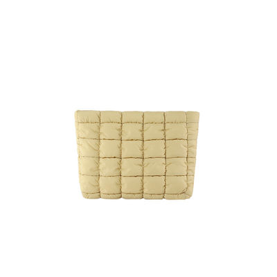 Polyester-Lining-Quadrat-Feder-Tasche 2024 Trend reine Farbe Kupplungstasche für modische Frauen