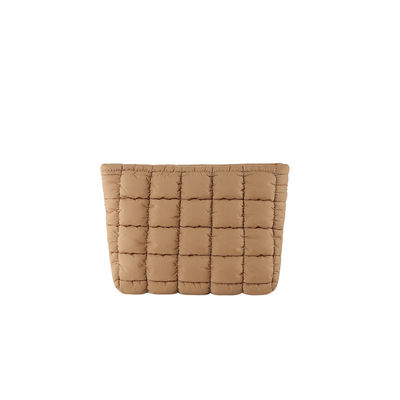 Polyester-Lining-Quadrat-Feder-Tasche 2024 Trend reine Farbe Kupplungstasche für modische Frauen