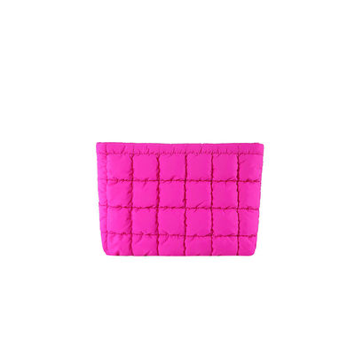 Polyester-Lining-Quadrat-Feder-Tasche 2024 Trend reine Farbe Kupplungstasche für modische Frauen