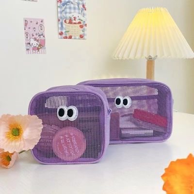 Bequeme und langlebige 3D-Storage-Tasche aus recyceltem Polyester-Gitter für Toilettenartikel