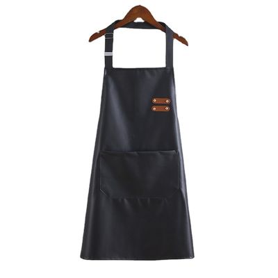 Custom Logo Wasserdichtes Leder Lange Bib Vorhang für Küche BBQ Barkeeper Uniform Typ