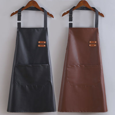 Custom Logo Wasserdichtes Leder Lange Bib Vorhang für Küche BBQ Barkeeper Uniform Typ