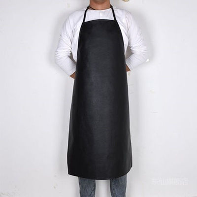 Custom Plain Long Bib PU Leder Kochküche Arbeit Schürze mit akzeptablen OEM / ODM