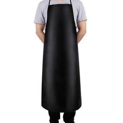 Custom Plain Long Bib PU Leder Kochküche Arbeit Schürze mit akzeptablen OEM / ODM