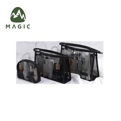 Leichtgewichtige Reisetasche für Waschmasken Fashion Mesh Cosmetic Make-up Tasche mit benutzerdefiniertem Logo