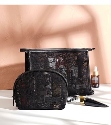 Leichtgewichtige Reisetasche für Waschmasken Fashion Mesh Cosmetic Make-up Tasche mit benutzerdefiniertem Logo