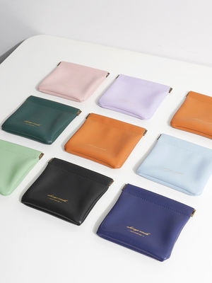 Custom Logo Drucken Kleine PU-Leder-Storage-Tasche mit Buchstabenmuster und individuelles Logo