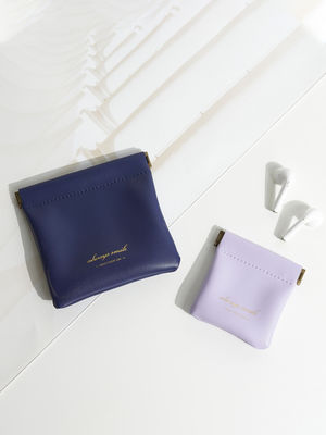 Custom Logo Drucken Kleine PU-Leder-Storage-Tasche mit Buchstabenmuster und individuelles Logo