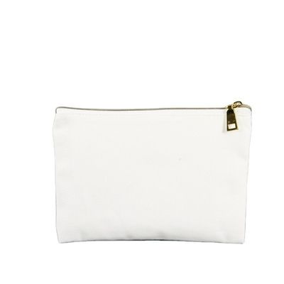 Verschluss mit Reißverschluss doppelseitige kosmetische Tasche für Zubehör aus umweltfreundlicher Baumwollwand