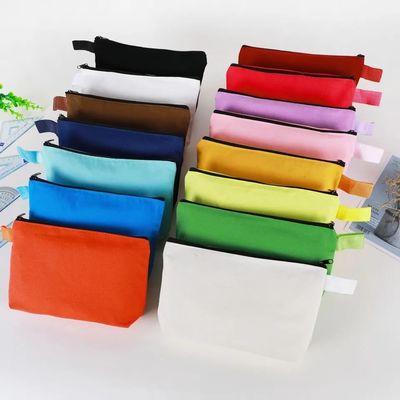Custom Logo Printed Canvas Zipper Makeup Bag mit umweltfreundlichem und langlebigem Material