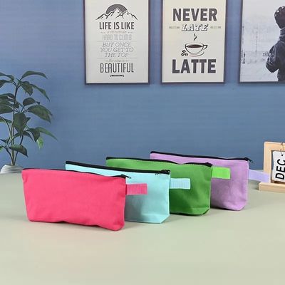 Custom Logo Printed Canvas Zipper Makeup Bag mit umweltfreundlichem und langlebigem Material