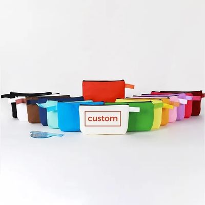 Custom Logo Printed Canvas Zipper Makeup Bag mit umweltfreundlichem und langlebigem Material
