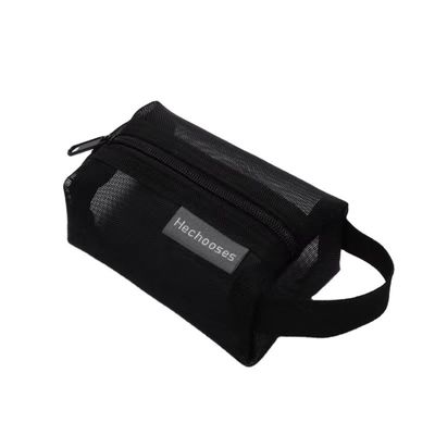 Tägliche Schule Wasserdicht Nylon Polyester Mesh Custom Logo Kleine Reise Make-up-Tasche