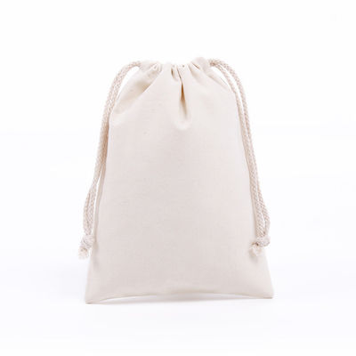 Custom Logo Akzeptiert Baumwoll-Linen-Ziehbeutel für umweltfreundliche Geschenkverpackung