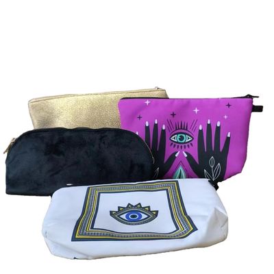 Einkaufsförderung Schönheit Polyester Reißverschluss Reise Make-up Kosmetische Tasche Tasche mittlere Größe