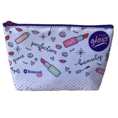 Einkaufsförderung Schönheit Polyester Reißverschluss Reise Make-up Kosmetische Tasche Tasche mittlere Größe
