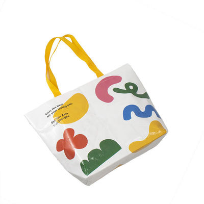 Umweltschonende PP-Gewebe Tasche mit schwerem Aufwand, kundenspezifisches Design, Farbdruck, Laminat