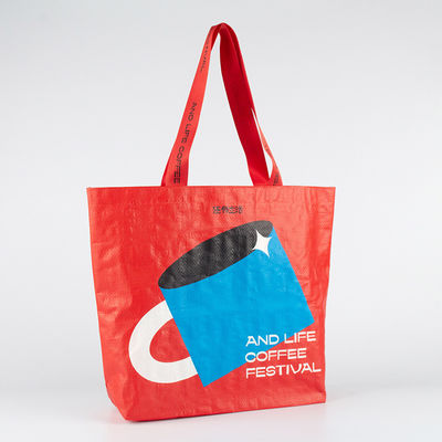 Maßgeschneiderte Tote-Tasche mit Druckhandgriff Schwerlast-Lamierte Polypropylen Gewebte Tasche