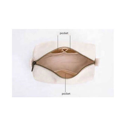 Custom Clear RPET Material Schwarzer Griff Toilettenartikel Kosmetische Tasche mit Logo Reißverschluss