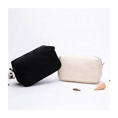 Custom Clear RPET Material Schwarzer Griff Toilettenartikel Kosmetische Tasche mit Logo Reißverschluss