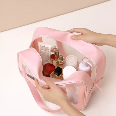Verschluss mit Reißverschluss, eigene Tasche, Schönheitsmake-up-Tasche mit gedrucktem Logo und Reisekosmetiktasche