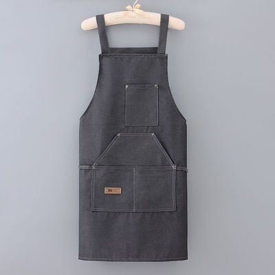 Custom Denim Friseur Gartenwerkzeuge Schürze mit Taschen Unterstützung 7 Tage Probe Bestellung