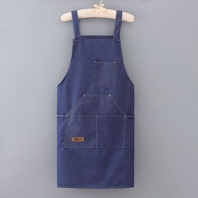 Custom Denim Friseur Gartenwerkzeuge Schürze mit Taschen Unterstützung 7 Tage Probe Bestellung