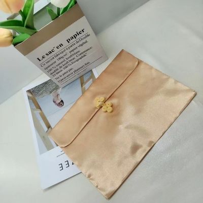 Stylische Satin Umschlag Tasche für benutzerdefiniertes Logo Flip Staubbeutel Perücke Unterwäsche Schal Packing