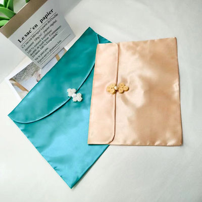Stylische Satin Umschlag Tasche für benutzerdefiniertes Logo Flip Staubbeutel Perücke Unterwäsche Schal Packing