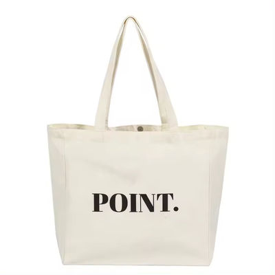 Zwei Gürtel Druck einfache Leinwand Tote-Taschen mit Custom-Logo Polyester Auskleidung Baumwolle Stoff Einkaufsbeutel
