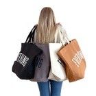 Unisex-Shopping-Tote-Tasche aus gedrucktem Stoff mit großer Kapazität und individueller Farbe