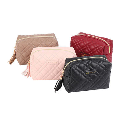 PU-Leder-Make-up-Kosmetik-Taschen im Modestil mit individueller Farbkombination