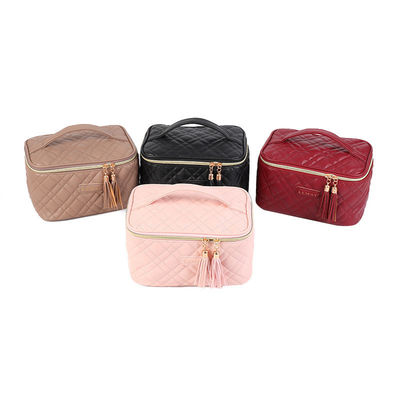 PU-Leder-Make-up-Kosmetik-Taschen im Modestil mit individueller Farbkombination