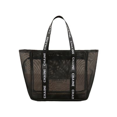 Custom Logo Tote Bag Großer Markt Lebensmittelkäufer Geschenk Strandnetz Nylon Mesh Einkaufen