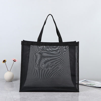 Custom Logo Tote Bag Großer Markt Lebensmittelkäufer Geschenk Strandnetz Nylon Mesh Einkaufen