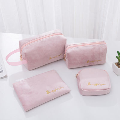 Personalisiertes Logo Mache-Tasche Taschenkoffer Tasche Set Privatetikett Samt Kosmetik Tasche