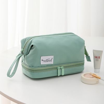 Custom Logo gedruckt Eco Friendly Vanity Case Samt Reißverschluss Tasche für Make-up Kosmetik