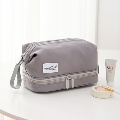 Custom Logo gedruckt Eco Friendly Vanity Case Samt Reißverschluss Tasche für Make-up Kosmetik