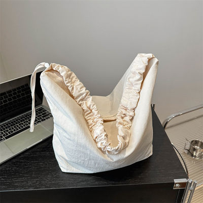 Großkapazität Nylon-Kreuzkörper mit Pleiß-Zugstrang-Schultertasche für Frauen