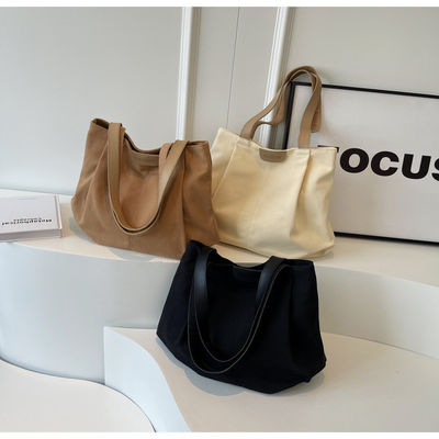 Luxus-Frauen-Tote-Handtasche Mode Crossbody-Tote-Tasche Leinwand mit Taschen Custom-Logo Polyester-Bindung