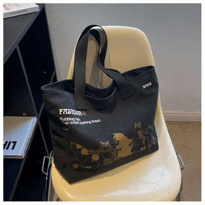 Custom-Size Polyester ausgekleidet Fashion Canvas Shopper Bag für Frauen Einkaufen