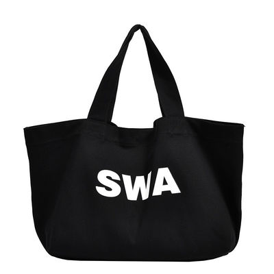 Eco Custom Große Leinwand Tote Bag Cross Body Baumwolltasche mit Tasche und Reißverschluss