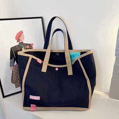 Mode Recycling Natur Schlicht Custom Eco-Friendly Druck Leinwand Baumwolle Tote Einkaufstüte