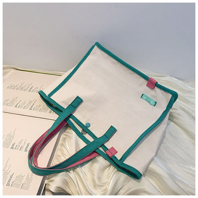 Mode Recycling Natur Schlicht Custom Eco-Friendly Druck Leinwand Baumwolle Tote Einkaufstüte