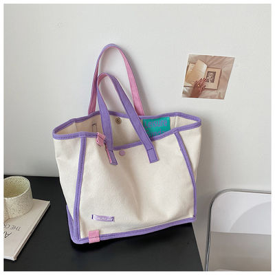Mode Recycling Natur Schlicht Custom Eco-Friendly Druck Leinwand Baumwolle Tote Einkaufstüte